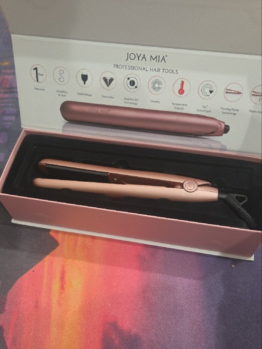 Joya Mia Diva Rose Gold Hair Straightener - Sleek Styling - Picture 3 of 8